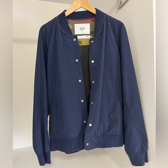Herschel Navy Blue Bomber Jacket - Picture 2 of 6